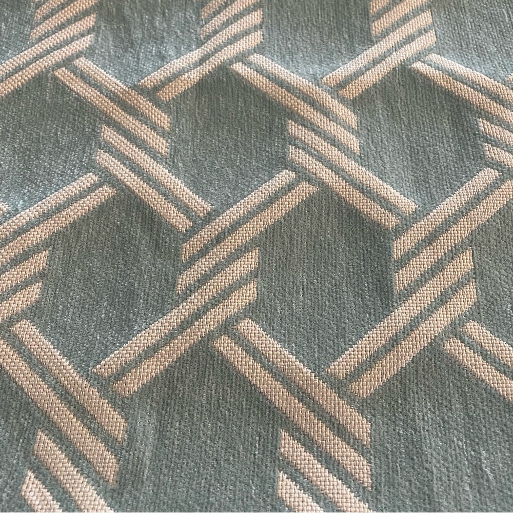19x19 aqua blue and cream rope pillow cover - Picture 2 of 7